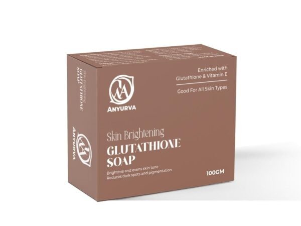 Anyurva Glutathione Soap | Anti-Pigmentation | Vitamin C & E, Kojic Acid | Skin Brightening, Oil Control, Hydrating & Tan Removal Cleanser – 100gm (2pcs combo 200gm)