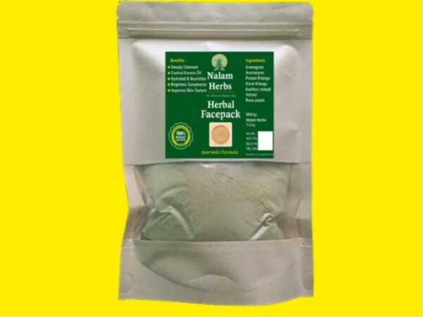 "Nalam Herbs Herbal Facepack for acne control and skin brightening.”