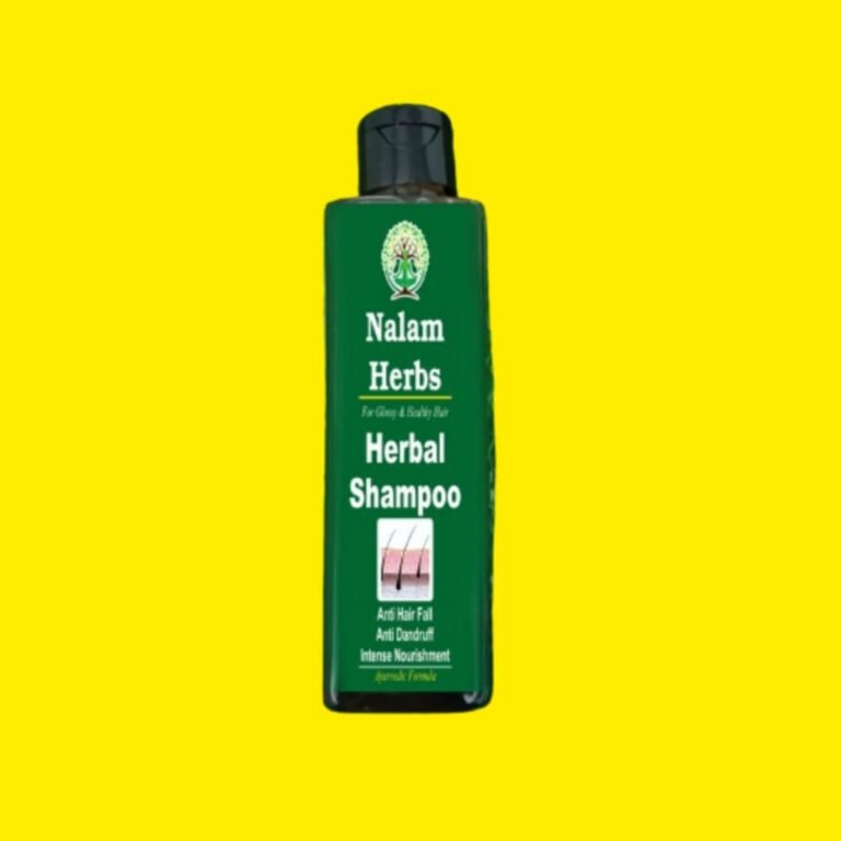 “Nalam Herbs Herbal Hair Shampoo, a natural chemical-free formula for cleansing, strengthening, and nourishing hair.”