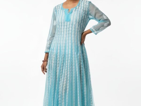 Chikankari 56 kali Anarkali | Meer Chikankari