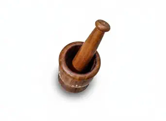 Wooden Mortar and Pestle | Grinder for Herbs, Spices and Kitchen Usage, Natural Wood | Handmade Mortar and Pestle | kharal | Okhli for Kitchen