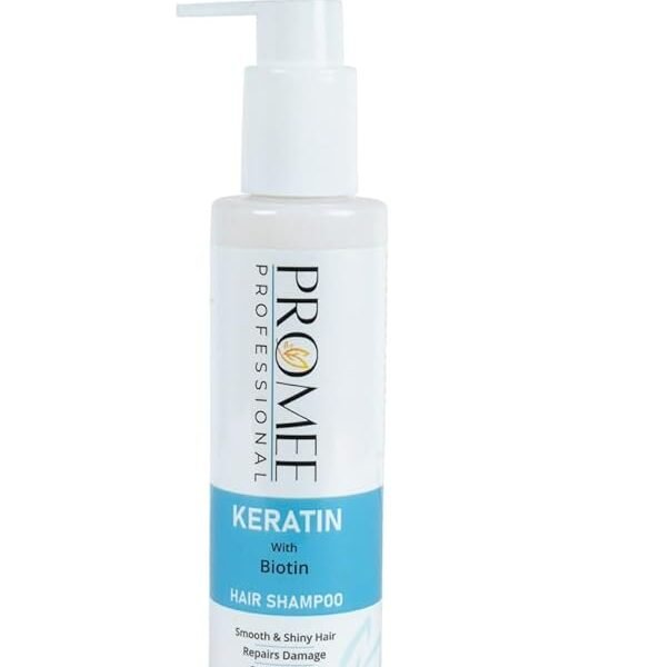 Keratin & Biotin Infused Hair Shampoo – Strengthening, Smoothing & Shine-Boosting Hair Repair Formula for Frizz-Free, Healthy Hair (200 ml) | Promee
