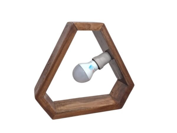 Cute Wooden Triangular Table Lamp