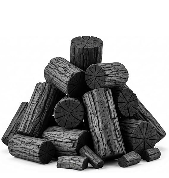 Premium Natural Hardwood Charcoal Wood Pieces Long Burning, Low Ash, High Heat Output Ideal for BBQ, Grill, Tandoor & Outdoor Cooking