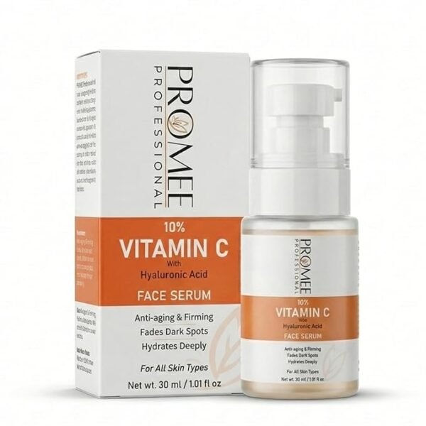 10% Vitamin C Face Serum with Hyaluronic Acid – Advanced Brightening, Hydrating & Anti-Aging Formula for Radiant Skin (30 ml) | Promee