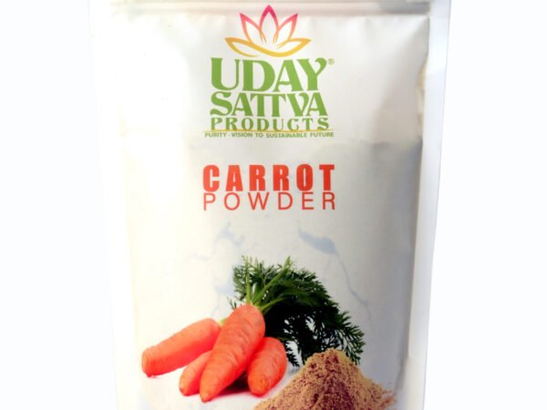 Uday Sattva Carrot Powder Pack Of 1 (Lal Gajar) 200g,100% Pure & Natural Superfood | Rich in Antioxidants, Fiber & Vitamins | Supports Immunity, Skin Glow, Energy & Heart Health ,Ideal for Juice Smoothies, Soups & Healthy Drinks | Uday sattva