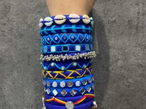 Siya handcrafted bangles blue color | NDFASHION