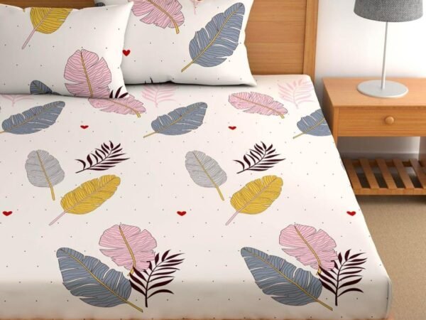 Homdazal galce cotton fitted bedsheets with 2 pillow covers