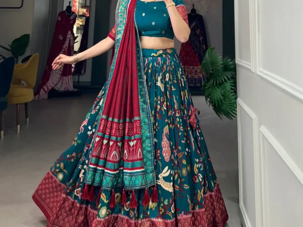 Rama-Tussar-Silk-Fabulously-Patola-Printed-Stitched-Lehenga-for-women | Lehenga and choli