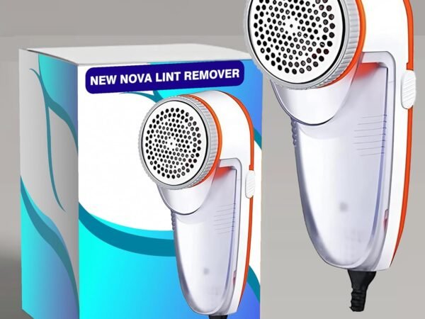 Lint Remover for Clothes Fabric Cleaner Tint and Dust Remover, Fabric Brush, for Woolen Sweaters, Clothes, Shirts, Jackets, Burr Remover (1 Year Warranty) (Orange White)