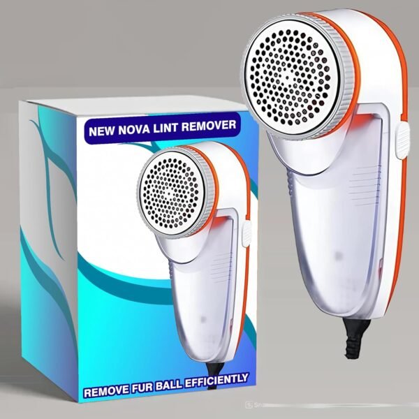 Lint Remover for Clothes Fabric Cleaner Tint and Dust Remover, Fabric Brush, for Woolen Sweaters, Clothes, Shirts, Jackets, Burr Remover (1 Year Warranty) (Orange White)