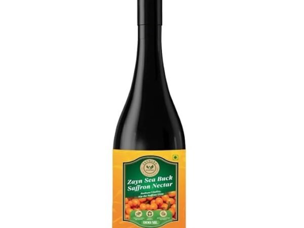 Zaynura Ayurveda Sea Buck Saffron Nectar | Premium Sea Buckthorn Juice Enriched with Kesar | Immunity & Antioxidant Wellness Drink | Skin Glow, Detox & Immunity Booster | Saffron Enriched Antioxidant & Daily Detox Herbal Drink | Kesar Juice for Immunity, Digestion & Energy, Rich in Vitamin C for glow