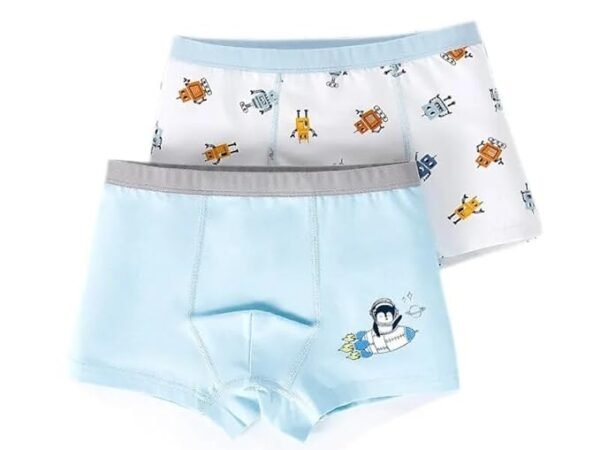 Boys Cotton Underwear Soft Boyshorts Kids Boxer Briefs Multi Pattern (Pack of 3)
