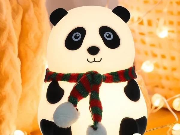 🐼 Rechargeable Silicone Panda Night Light for Kids | 7-Color LED Changing Lamp | Soft, Safe & Adorable Room Decor | ASHTAMI VERRA