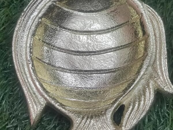 SOHAM GIFTS & DECORS Fish Shape Aluminium Serving Platter Dinner Plate