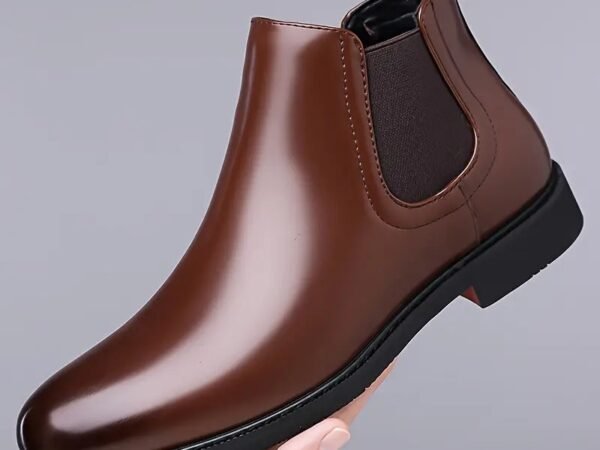 Latest Trendy Men’s Brown Chelsea Boots | Premium Faux Leather Ankle Boots | Comfortable Slip-On Footwear for Men's & Boys | WUGO