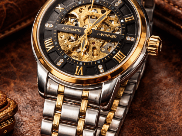 FORSINING Fully Automatic Mechanical Watch for Men | Open-Heart Working Gears Dial, Transparent Case Back | Timeless Luxury & Precision Engineering No Battery Required Just Shake & Wear