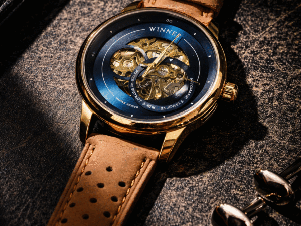 FORSINING Fully Automatic Mechanical Watch for Men | Open-Heart Working Gears Dial, Transparent Case Back | Timeless Luxury & Precision Engineering No Battery Required Just Shake & Wear