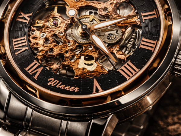 FORSINING Fully Automatic Mechanical Watch for Men | Open-Heart Working Gears Dial, Transparent Case Back | Timeless Luxury & Precision Engineering No Battery Required Just Shake & Wear