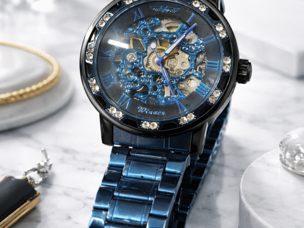 FORSINING Fully Automatic Mechanical Watch for Men | Open-Heart Working Gears Dial, Transparent Case Back | Timeless Luxury & Precision Engineering No Battery Required Just Shake & Wear
