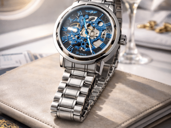 FORSINING Fully Automatic Mechanical Watch for Men | Open-Heart Working Gears Dial, Transparent Case Back | Timeless Luxury & Precision Engineering No Battery Required Just Shake & Wear