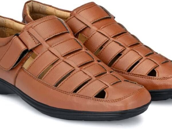 Latest Trerndy Men’s Sandals | Premium Roman Style Outdoor Sandals for Men & Boys | Comfortable Casual Daily Wear Sandal with Strong Sole | WUGO