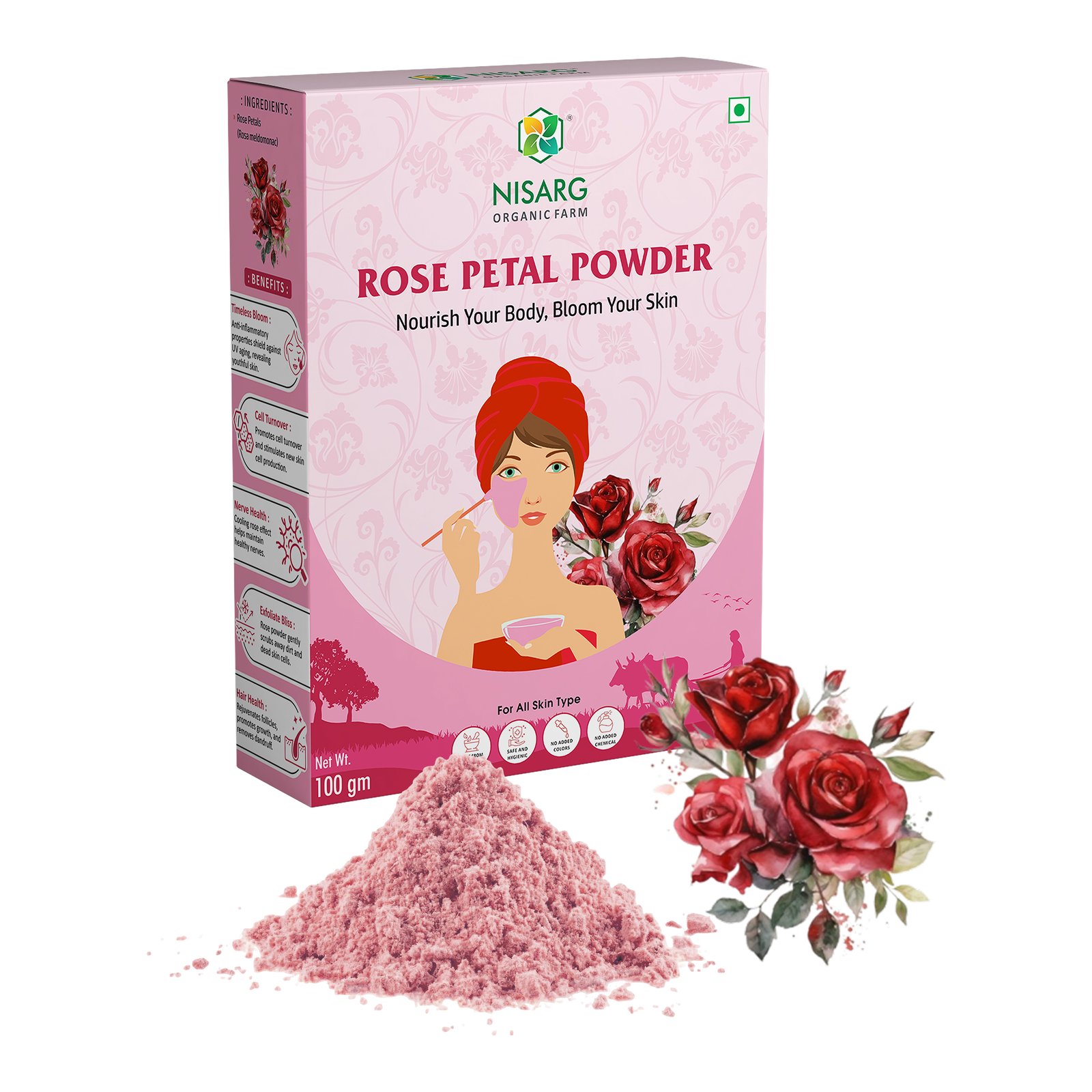 Rose Petals Powder Front