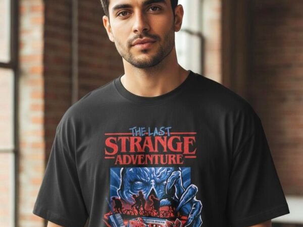 WÖLFIN Premium Black Oversized Graphic Printed T-Shirt for Men & Women | “The Last Strange Adventure” Anime Inspired Design | 210 GSM Bio-Wash Cotton | Soft, Durable & Streetwear Style Casual Tee