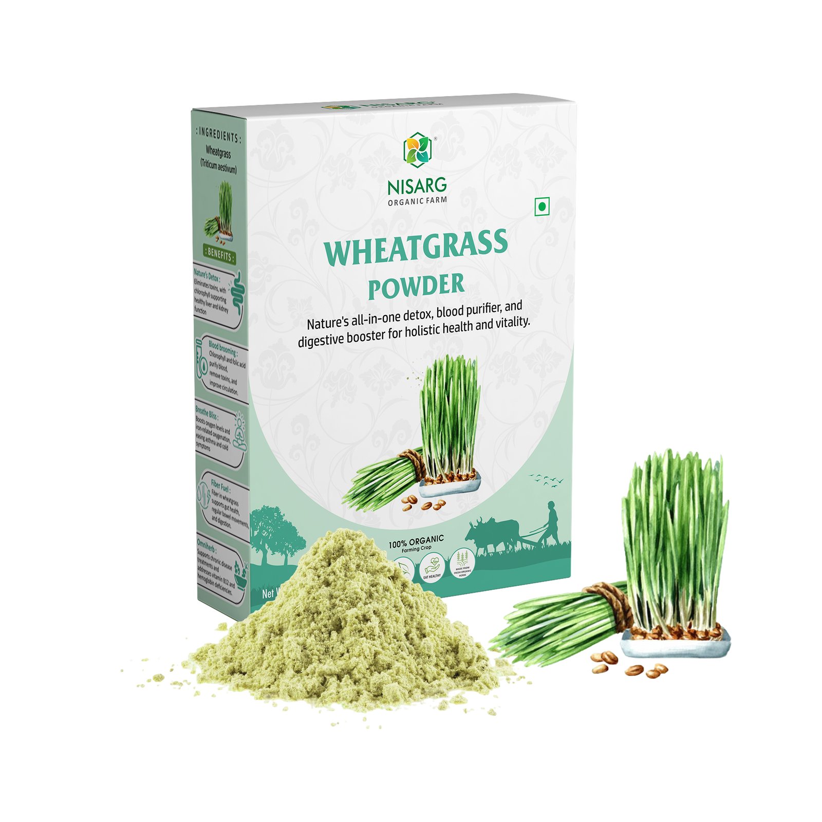 Wheatgrass Powder Front