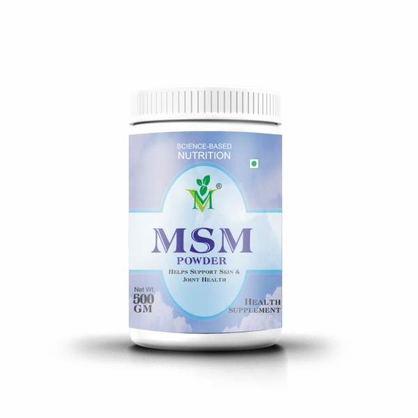 100% Natural and Herbal MSM Powder For Hair Growth, Healthy Skin & Joint Support, 500 Gram | Mint Veda