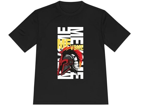 Unisex Me vs ME Graphic Printed T-Shirt – Casual Cotton Round Neck Half Sleeve Tee for Men & Women, Stylish Comic Design, Black | Hellknit