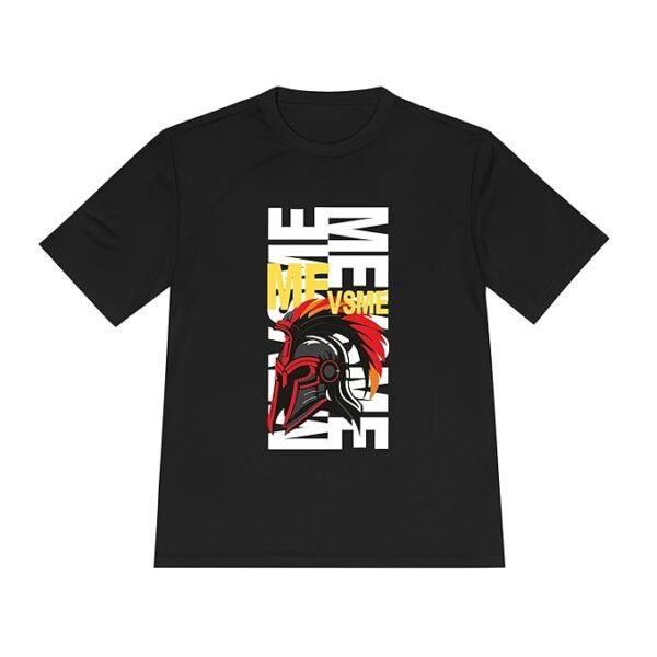 Unisex Me vs ME Graphic Printed T-Shirt – Casual Cotton Round Neck Half Sleeve Tee for Men & Women, Stylish Comic Design, Black | Hellknit