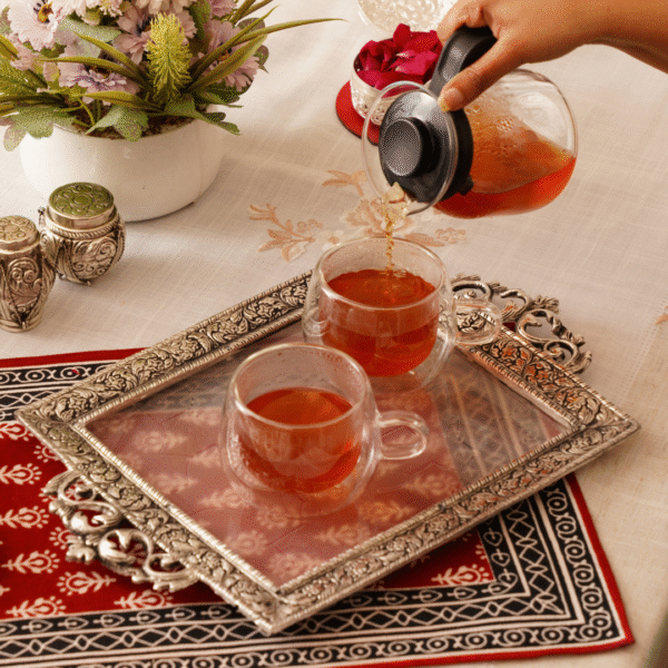 Silver Plated Rectangle Tray | Elegant Serving & Decorative Tray for Home & Dining | HOUSE OF HERITAGE