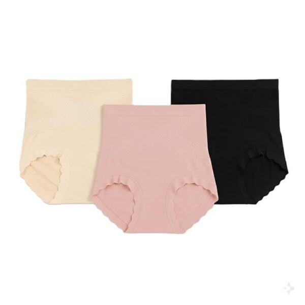 Seamless High Waist Soft and Stretchable Fabric Panty for Women (Pack of 3) (Size : L,XL,XXL) Multicolor | ASJAR