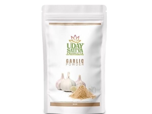 Garlic Powder | 200g Dehydrated Farm Fresh Lehsun | Ready-to-Use Spice for Instant Cooking | Perfect for Curries, Sauces, Marinades, Soups, Gravies & Seasoning | Aromatic & Nutritious | Uday sattva