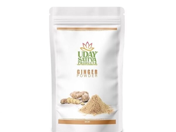 Organic Ginger Powder (Adrak Powder) 200g – Pure & Natural, No Added Preservatives or Colors, Strong Aroma, Supports Immunity, Digestion, Cough & Cold Relief – Herbal Cooking Spice | Uday sattva
