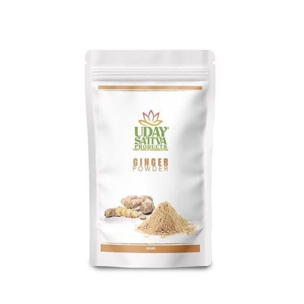 Organic Ginger Powder (Adrak Powder) 200g – Pure & Natural, No Added Preservatives or Colors, Strong Aroma, Supports Immunity, Digestion, Cough & Cold Relief – Herbal Cooking Spice | Uday sattva