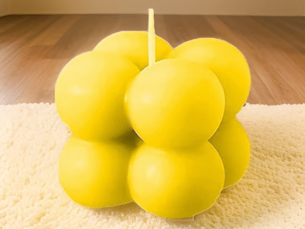 SS Enterprise Organic Soy Wax Bubble Candle for Home Decor | Scented Aromatic Fragrance Candles | Smoke-Free Pillar Candle | SS Enterprise