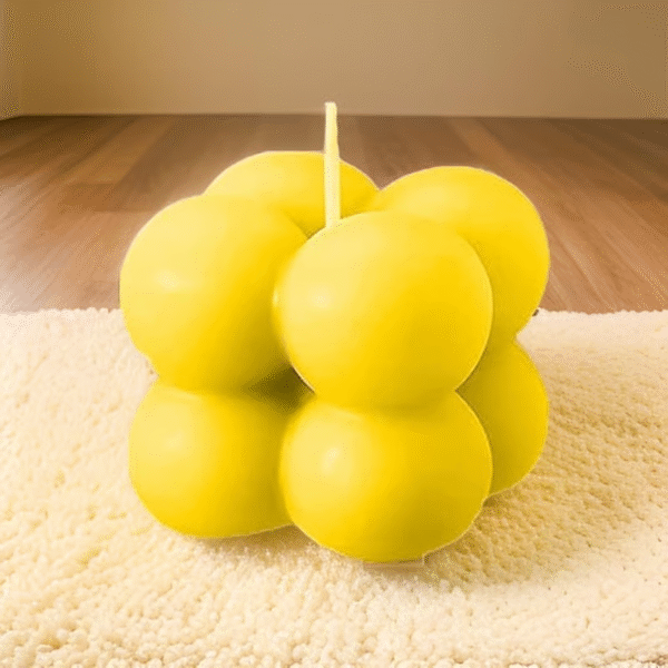 SS Enterprise Organic Soy Wax Bubble Candle for Home Decor | Scented Aromatic Fragrance Candles | Smoke-Free Pillar Candle | SS Enterprise