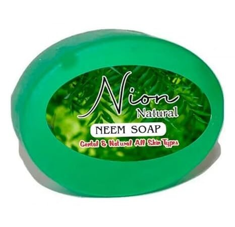 Neem Soap | Natural Handmade, Oil Control, Acne Control Healthy Soap Cruelty Free | With Essential Oil - Pack Of 5 | Each 100GM | Nion Natural