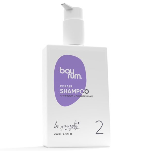 Repair Shampoo for Dry & Damaged Hair | Frizz Away Shampoo for Women & Men | Thick Hair Shampoo with Bayrum & Avocado Extract | Smooth & Shiny Hair | Sulfate-Free & Paraben-Free | 200ml | BAYRUM