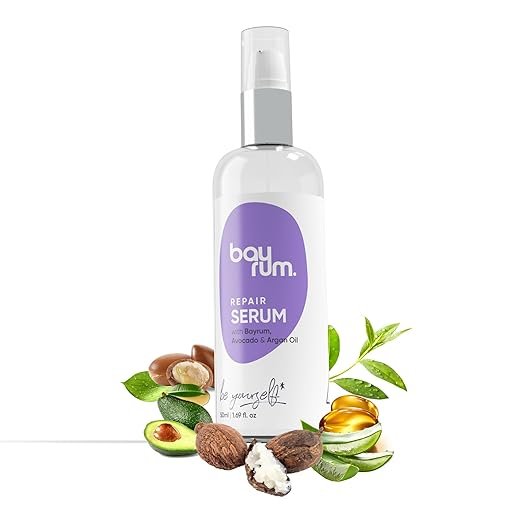 Hair Repair Serum for Dry & Frizzy Hair | Avocado, Argan Oil, Shea butter | Reduces Breakage, Adds Smoothness & Shine | Lightweight Leave-In Hair Serum | 50 ml | Bayrum