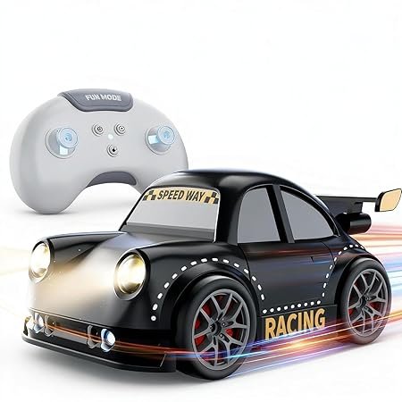 RC Drift Car | Remote Control Car Toy | High Speed 4x4 Mini 2.4G 360° Rotation Drift Vehicle with LED Lights and Sound | for Adults Boys Girls Christmas Birthday (Black) | Funshine | Jet Roy