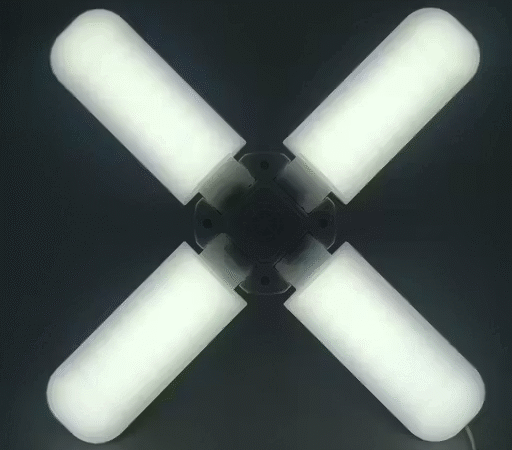 Premium 28 Watts 4 Blade fan Shape Led Light Bulb for Indoors and Outdoors | EmmEmm