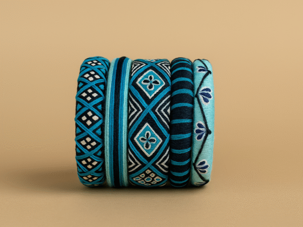 Nimisha [blue colour handcrafted bangles] | NDFASHION
