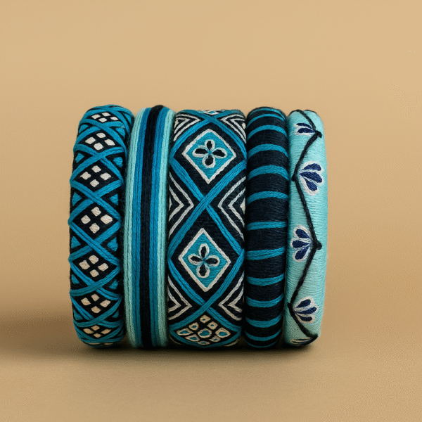 Nimisha [blue colour handcrafted bangles] | NDFASHION