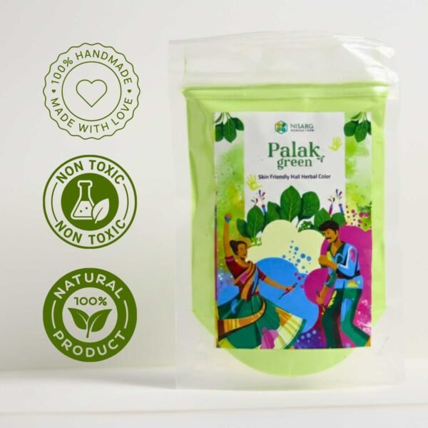 Natural Green Holi Colors | Organic Holi Color Green | Nisarg organic