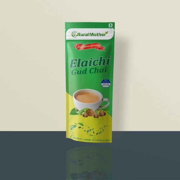 Elaichi Gud Chai – Premium Quality Cardamom Jaggery Tea, 200g Pack | Rural Mother