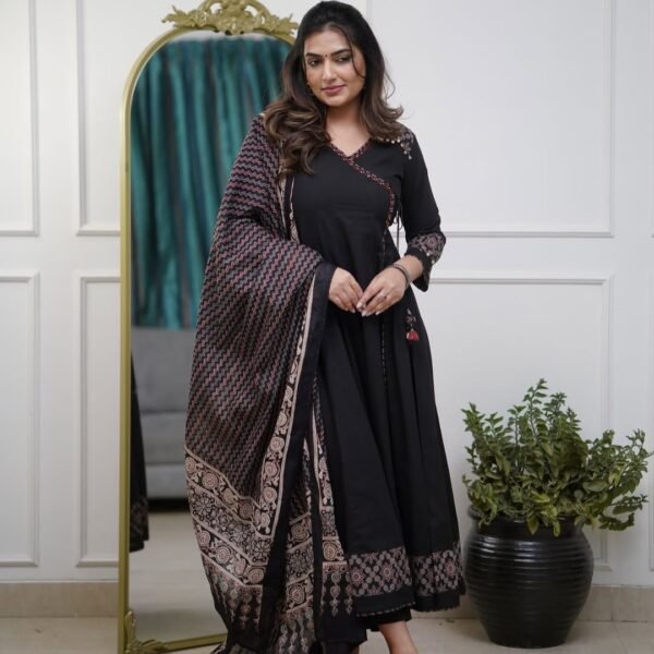 Women's Anarkali kurti pant dupatta sets | Attirecarat