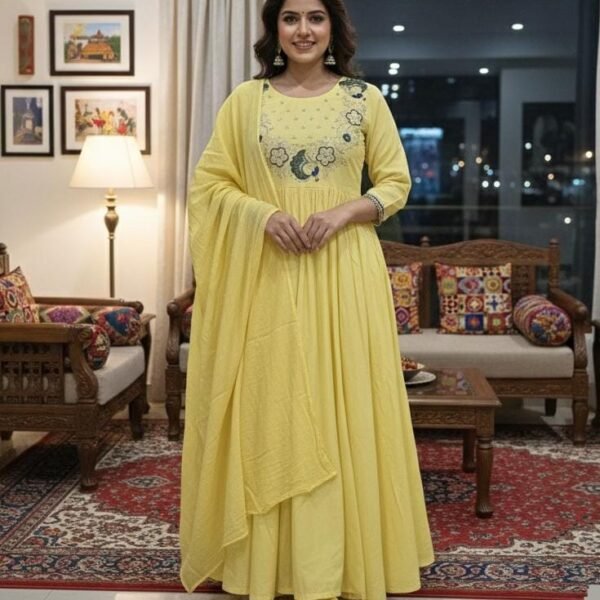 Beautiful Pure cotton Kurta pant with dupatta sets | Attirecarat